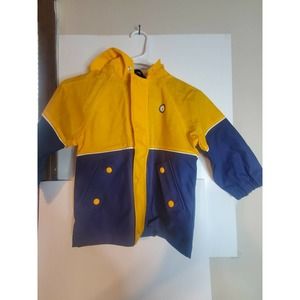 2001 gymboree Nautical Adventures Boys Rain Coat Jacket Medium 4 Yrs Nwt Vtg